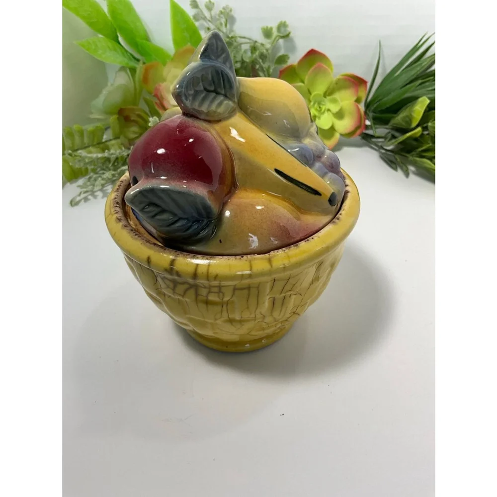 Vintage Shawnee Fruit Basket Sugar Bowl